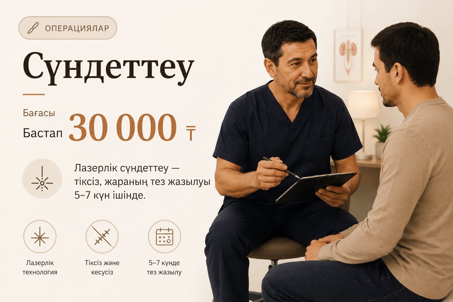 Циркумцизия — лазерлік, тігіссіз