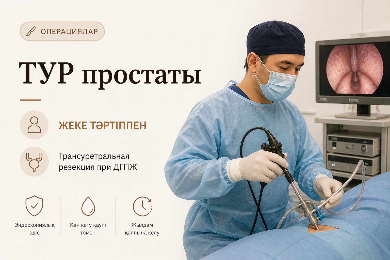 Простатаға ДГПЖ кезіндегі ТУР