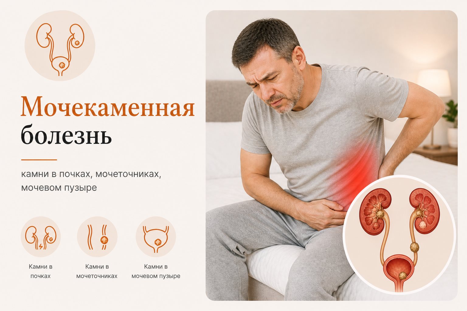 Мочекаменная болезнь — камни в почках
